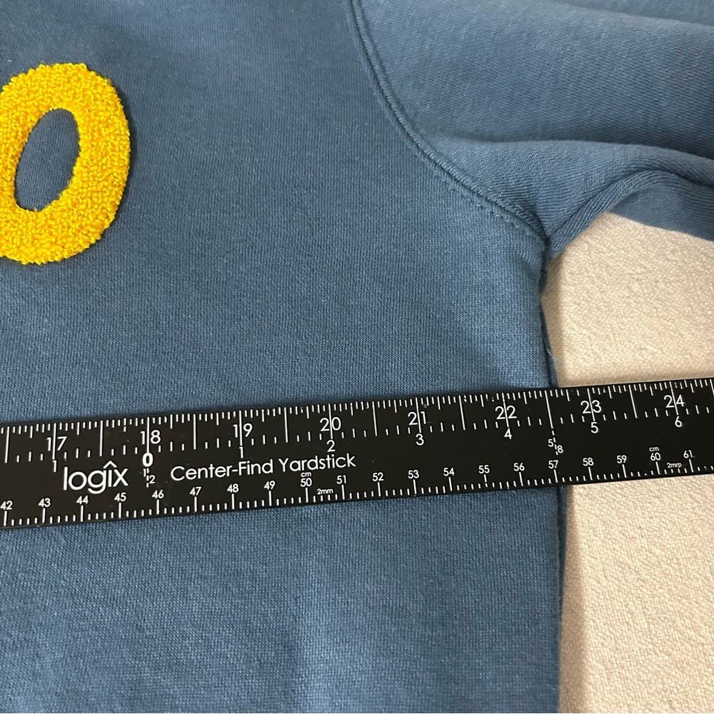 New York Popular “Chicago”Sweatshirt Womens Medium Blue Multicolor Lettering - Picture 10 of 10